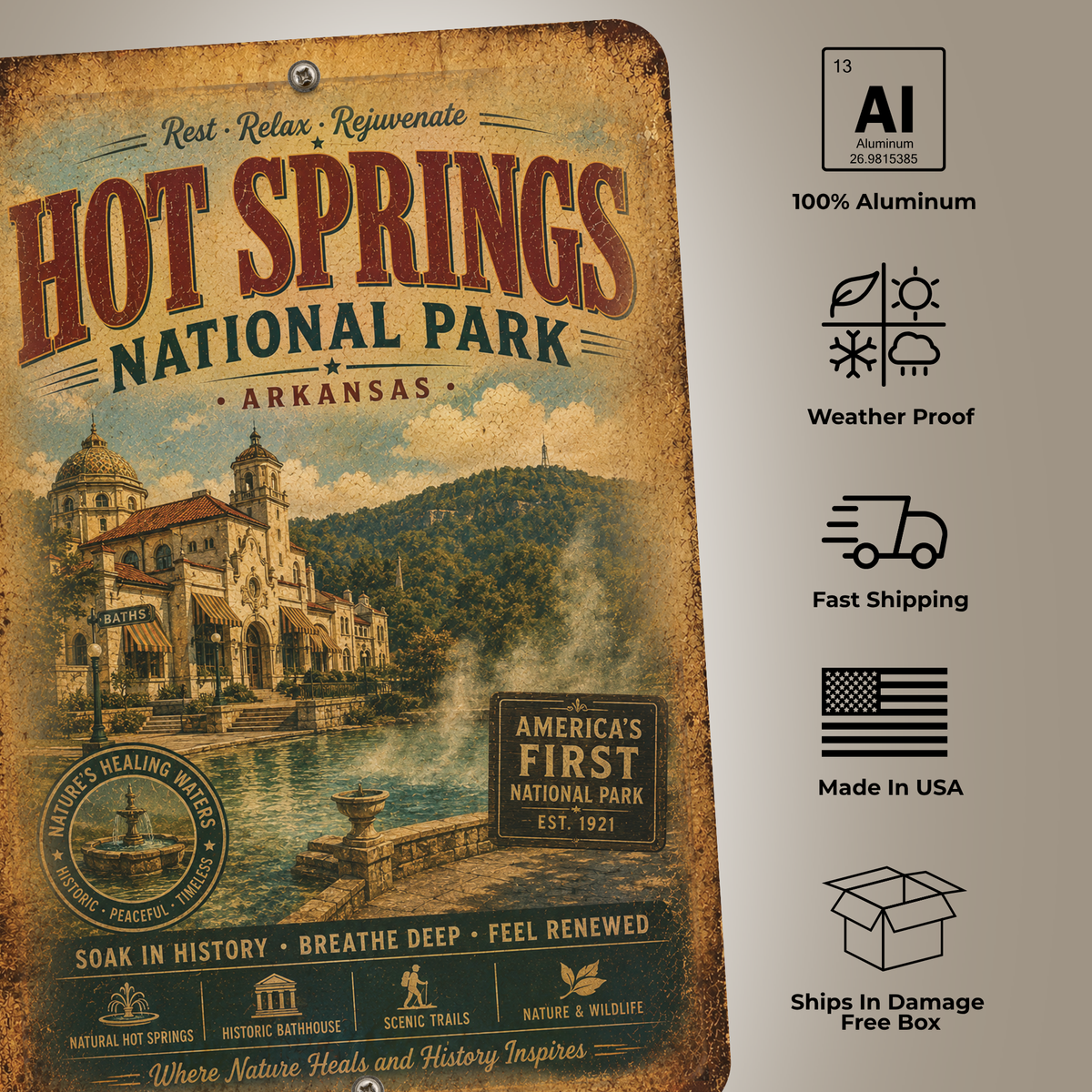 Hot Springs National Park Sign