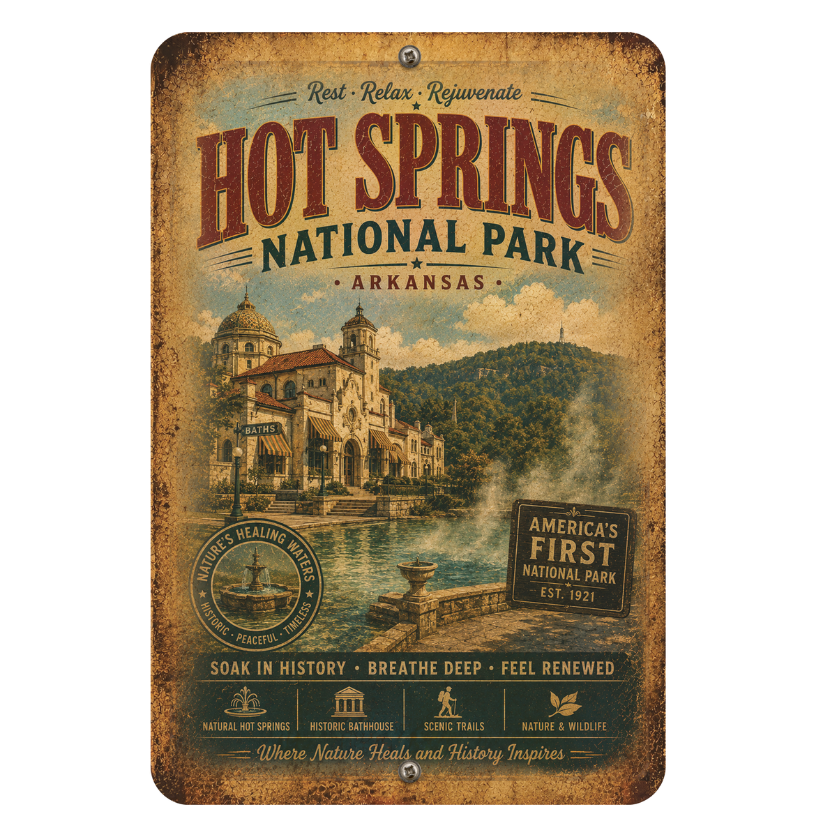 Hot Springs National Park Sign