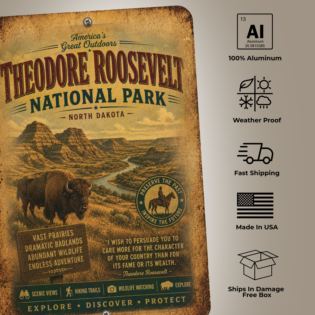 Theodore Roosevelt National Park Sign