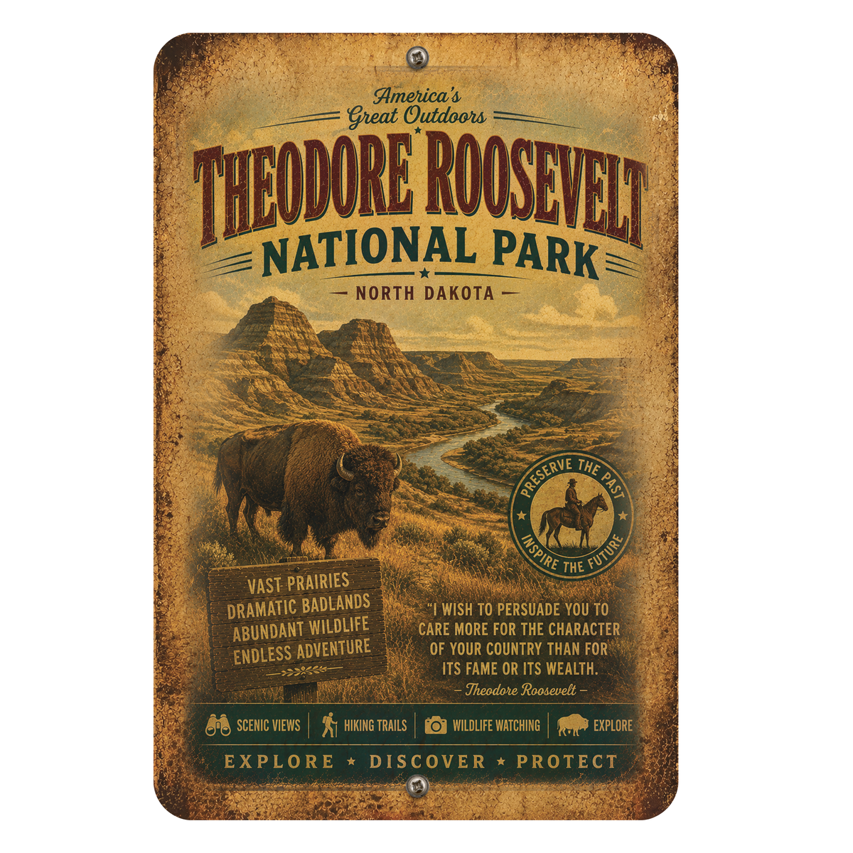 Theodore Roosevelt National Park Sign