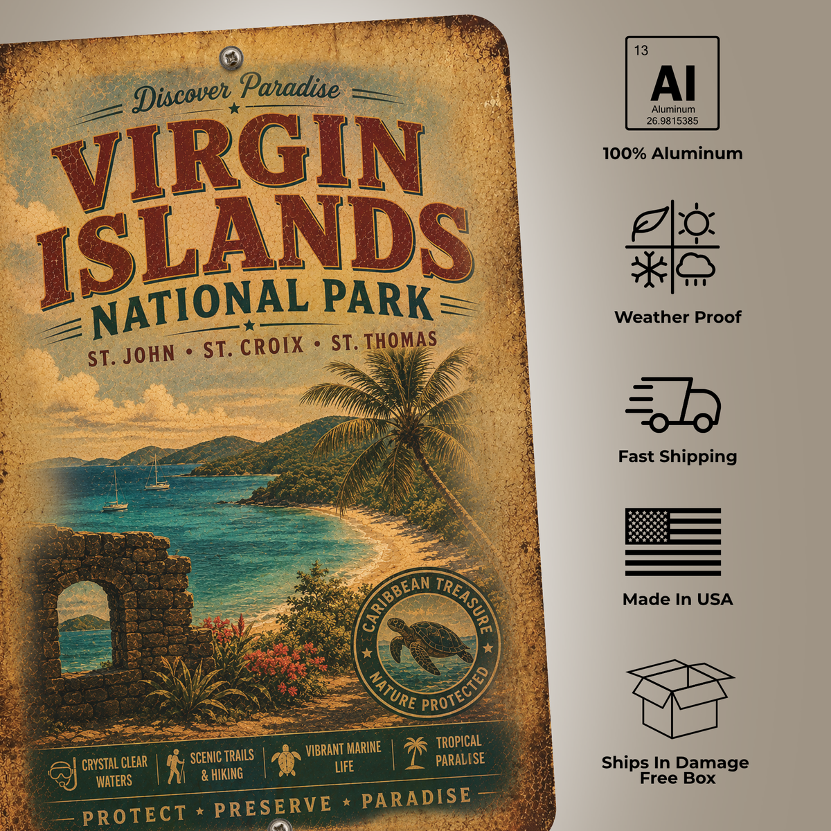 Virgin Islands National Park Sign