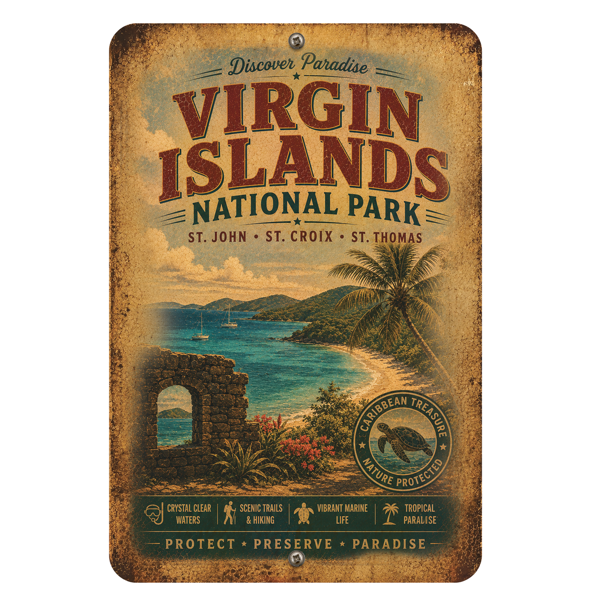 Virgin Islands National Park Sign