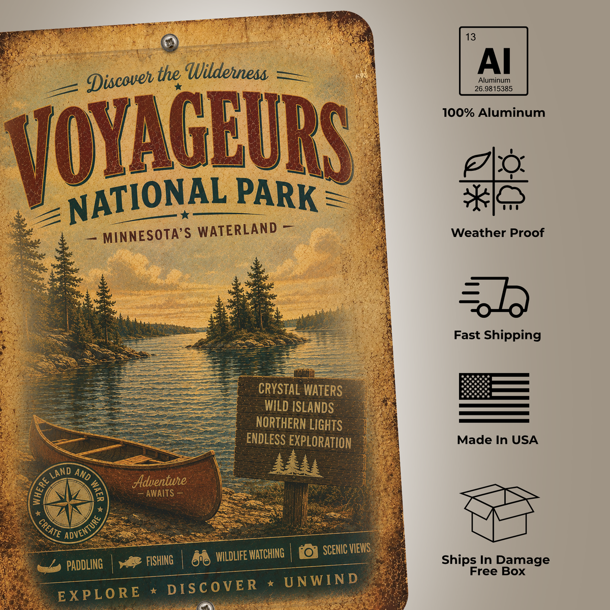 Voyageurs National Park Sign