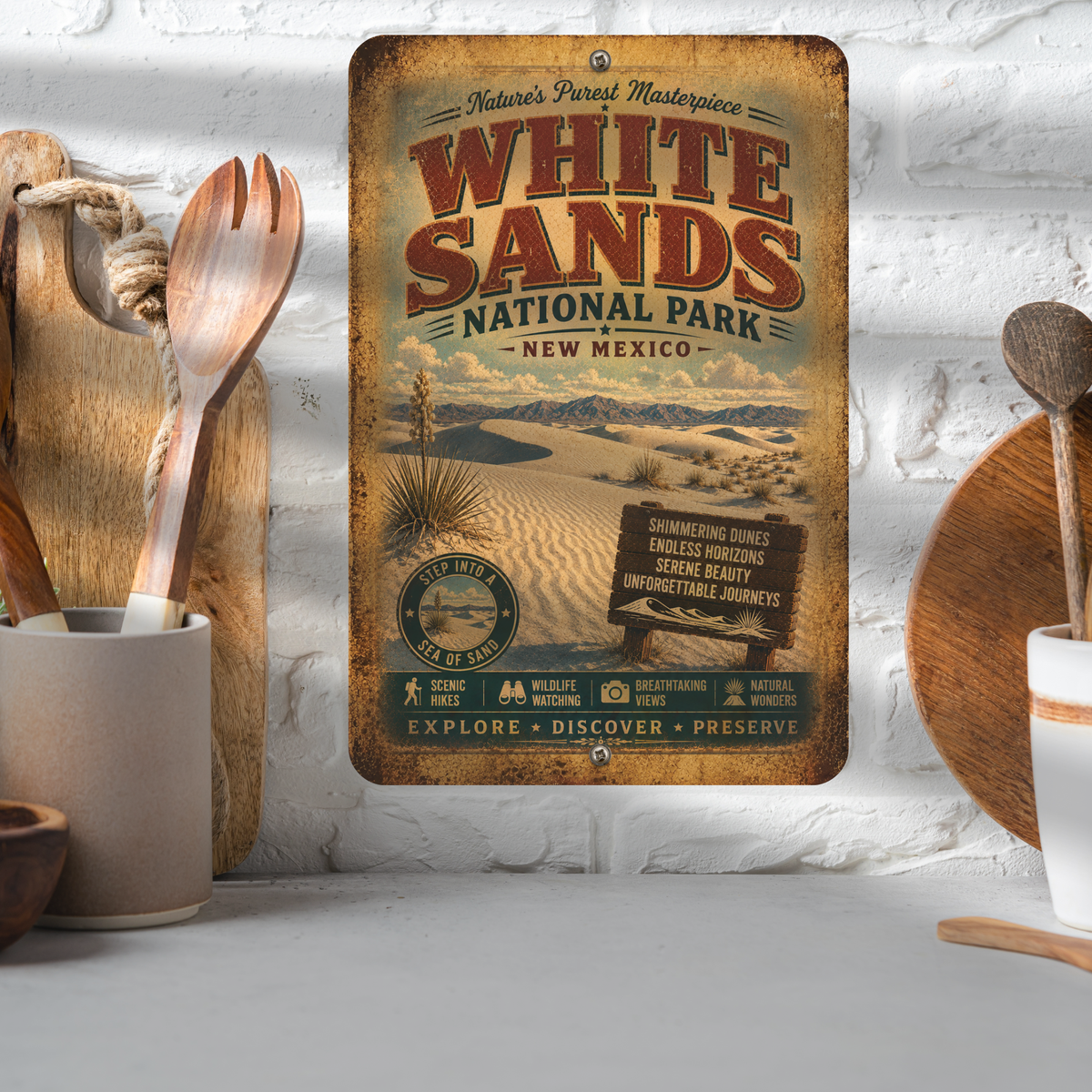 White Sands National Park Metal Sign