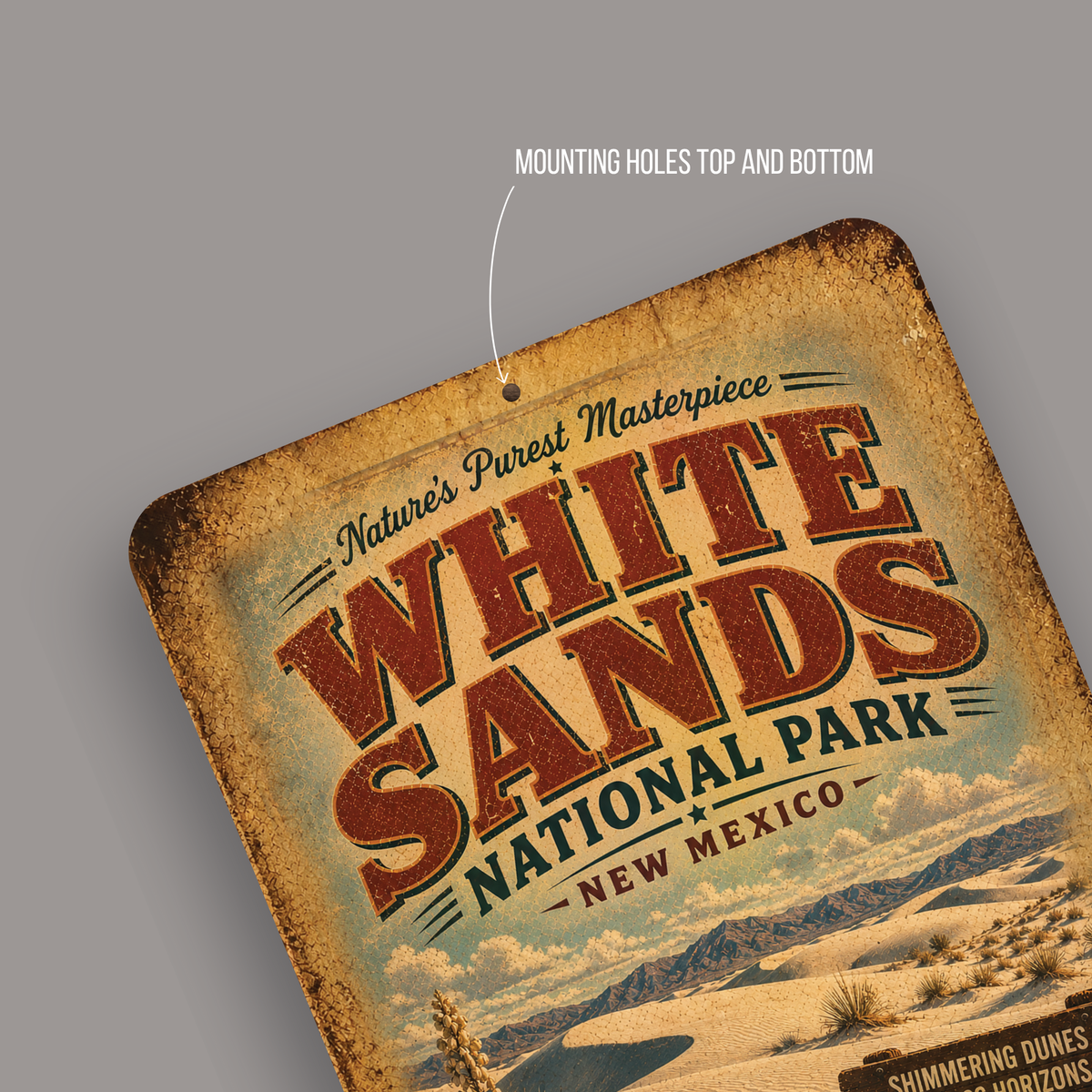 White Sands National Park Metal Sign