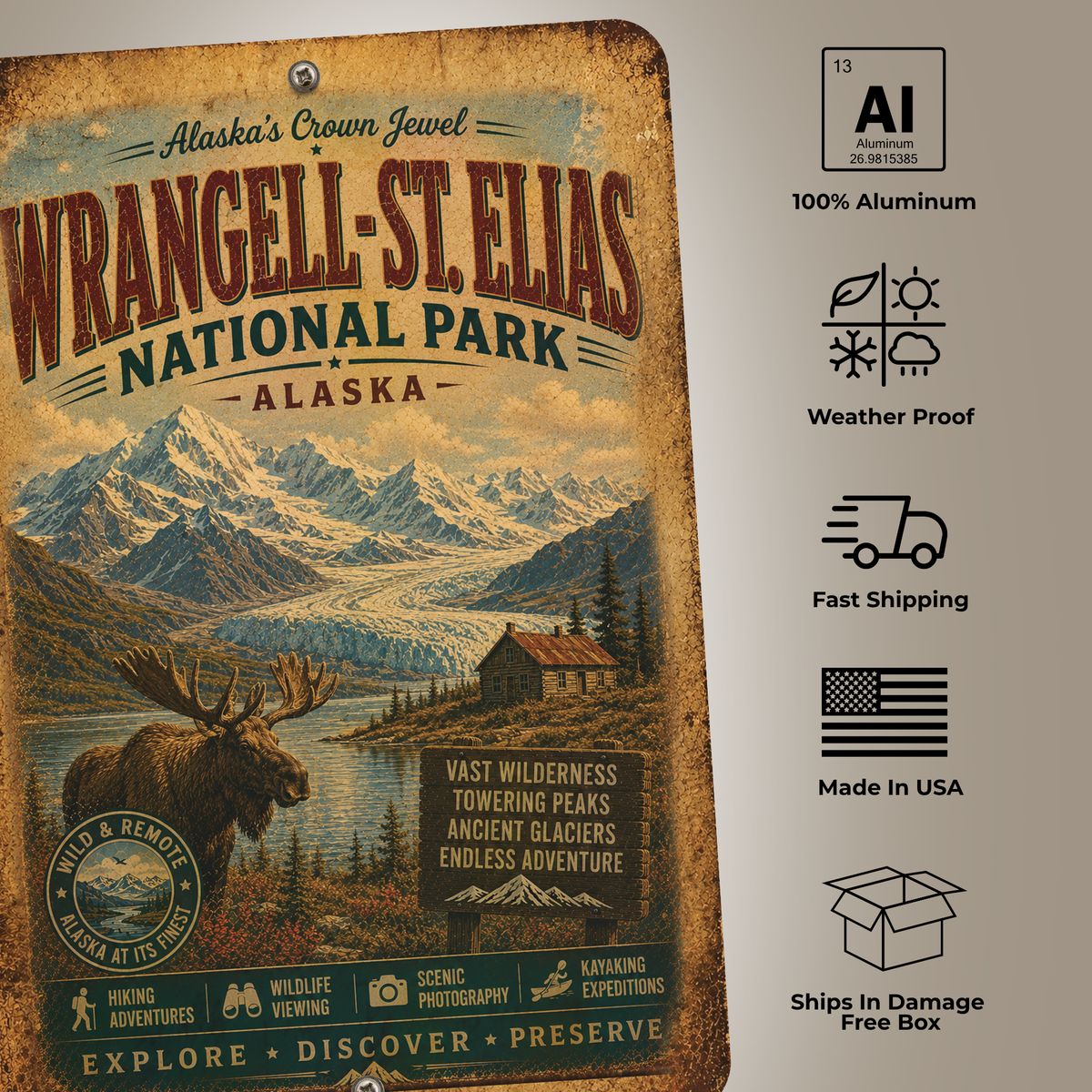 Wrangell-St. Elias National Park Sign