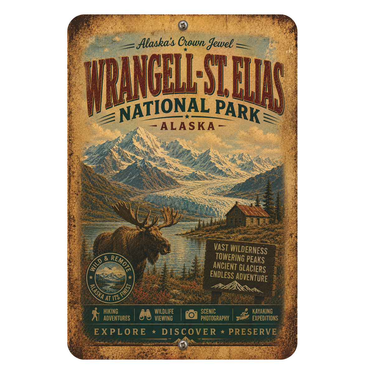 Wrangell-St. Elias National Park Sign