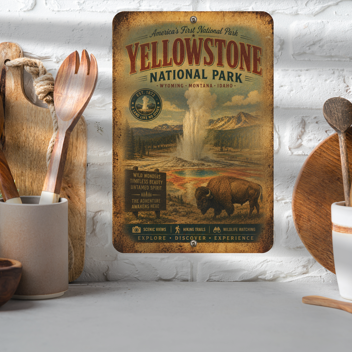 Yellowstone National Park Sign
