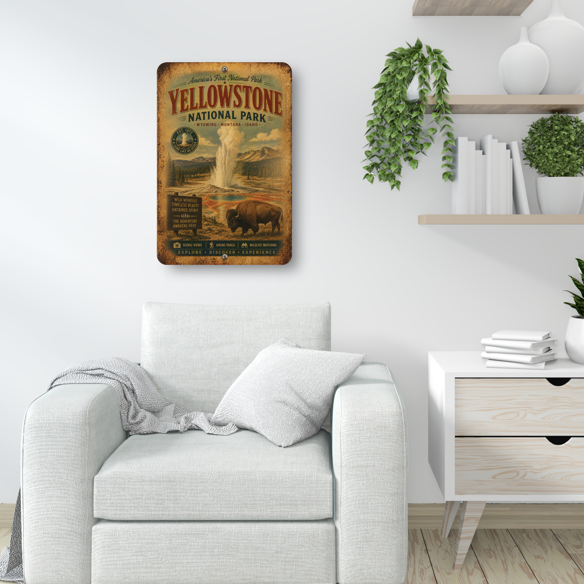 Yellowstone National Park Sign
