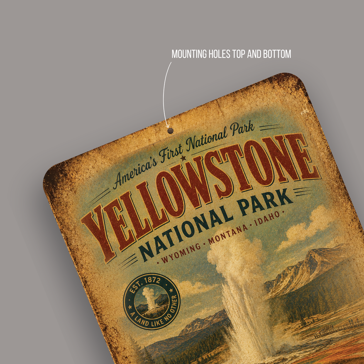 Yellowstone National Park Sign