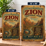 Zion National Park Metal Sign