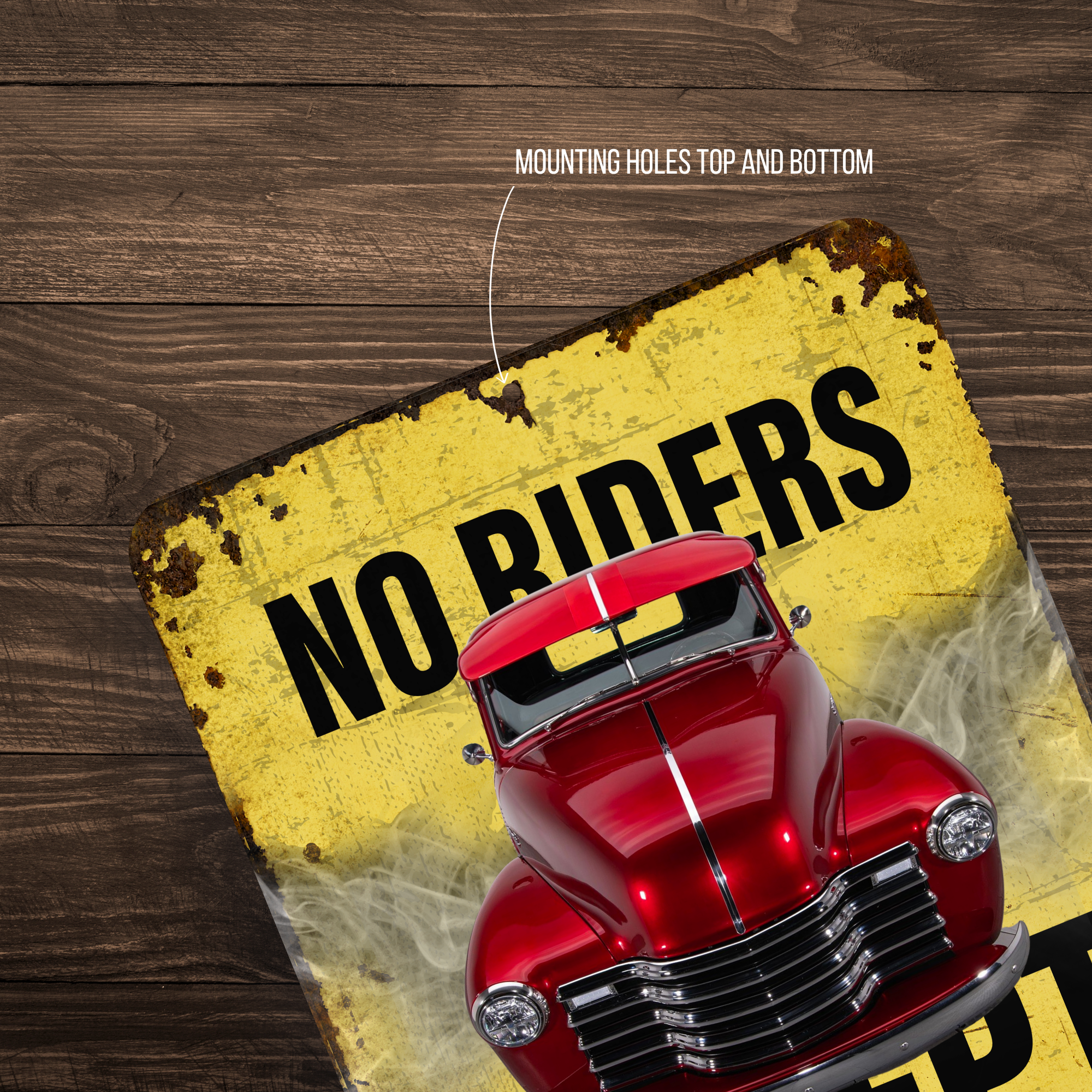 No Riders Except Blondes Brunettes Redheads Car Sign