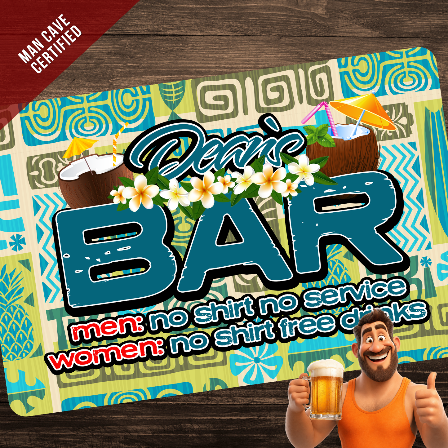 Personalized Tiki Bar Sign