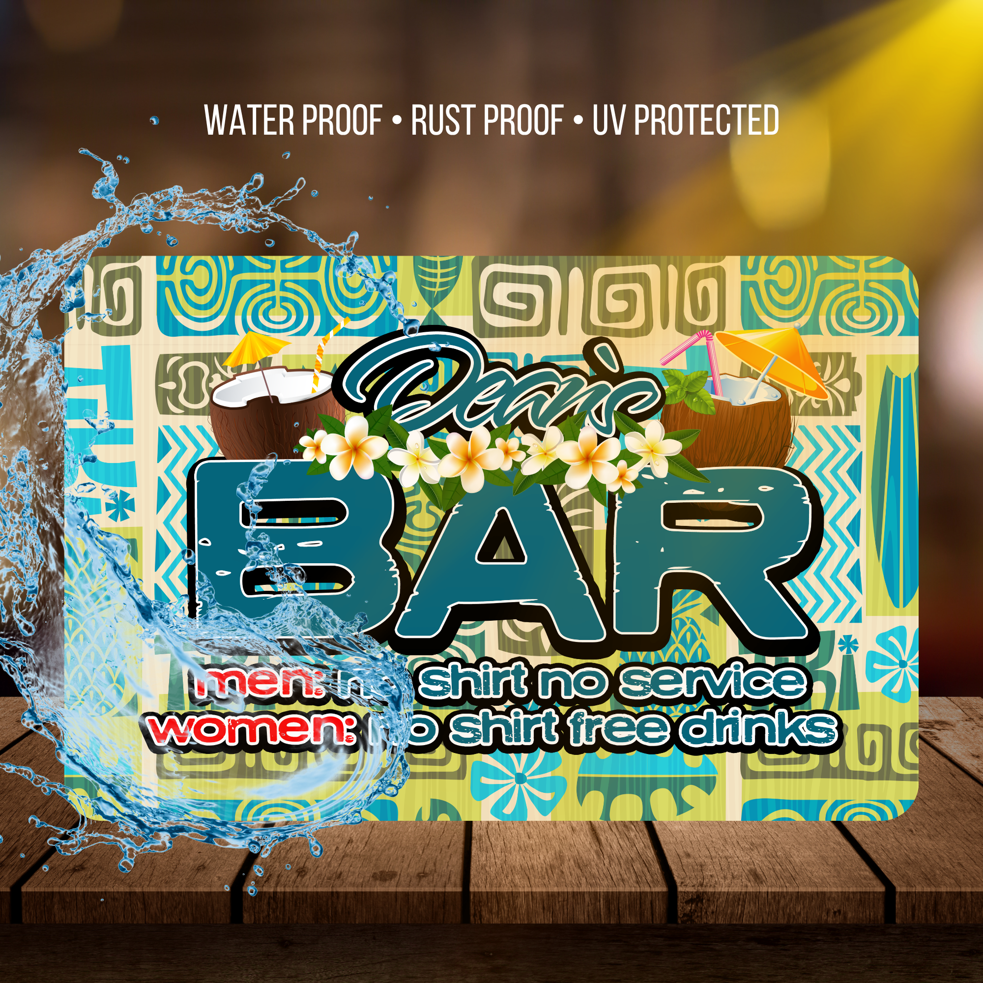 Personalized Tiki Bar Sign