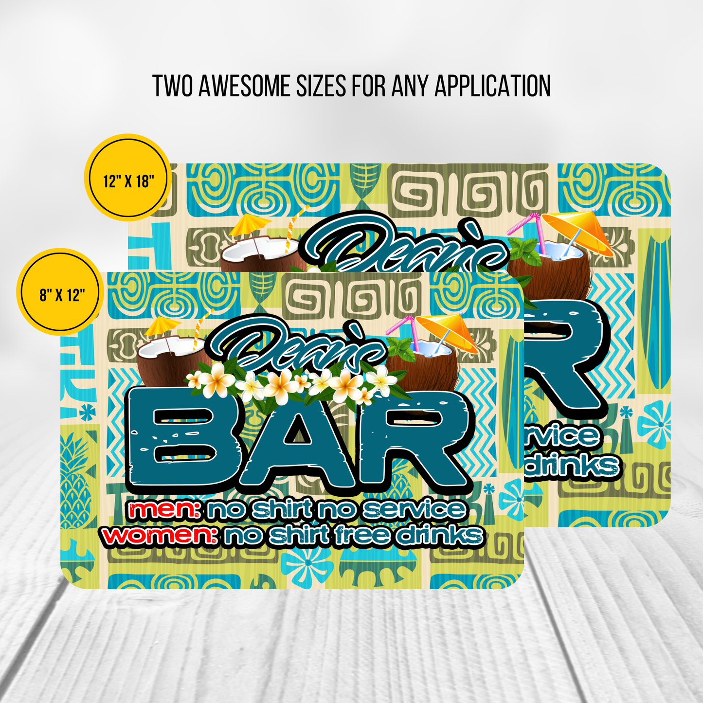 Personalized Tiki Bar Sign