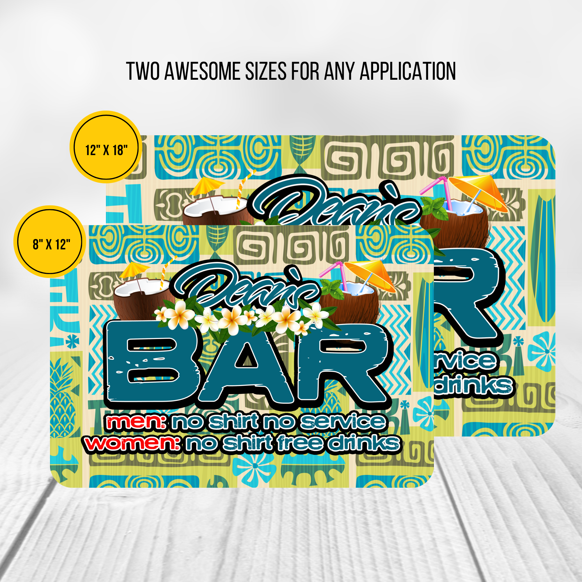 Personalized Tiki Bar Sign