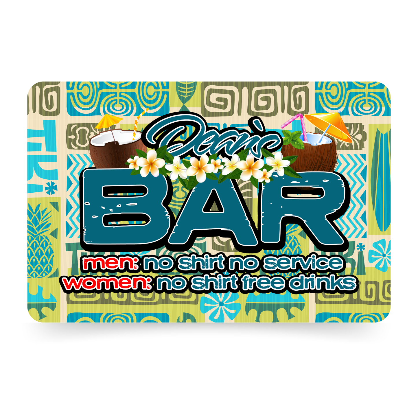 Personalized Tiki Bar Sign