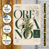 Oregano Botanical Aluminum Sign – Herb Kitchen & Garden Décor