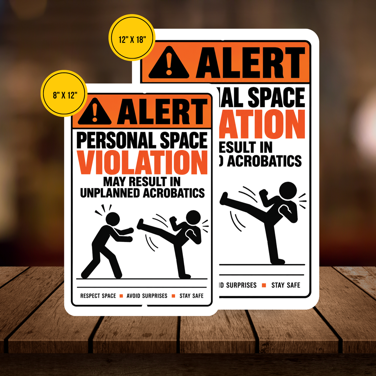 Personal Space Violation Sign – Funny Warning Aluminum Sign