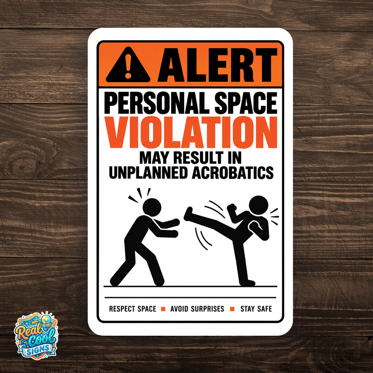 Personal Space Violation Sign – Funny Warning Aluminum Sign