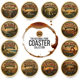 Pinnacles National Park Ceramic Coaster – 4" Round