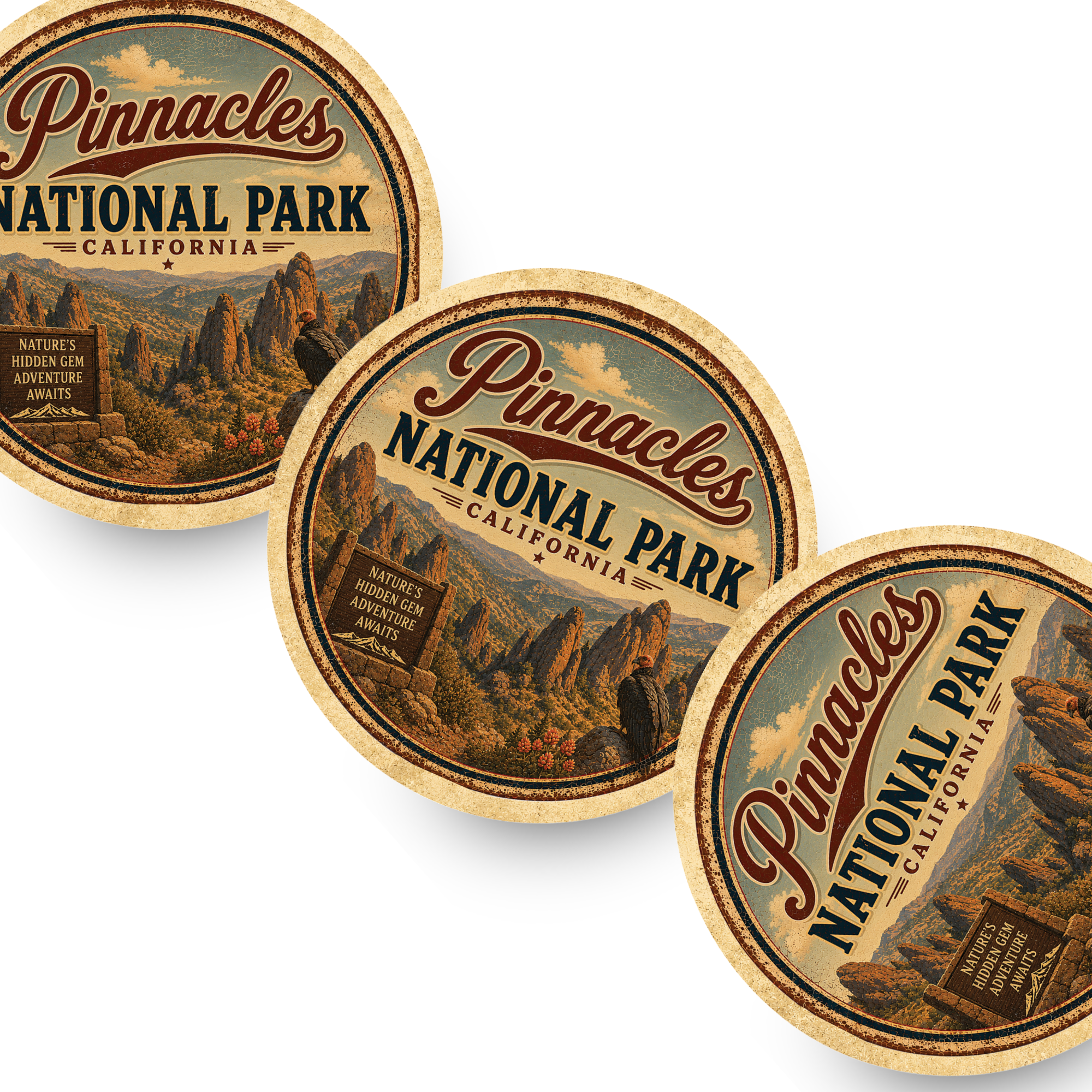 Pinnacles National Park Ceramic Coaster – 4" Round