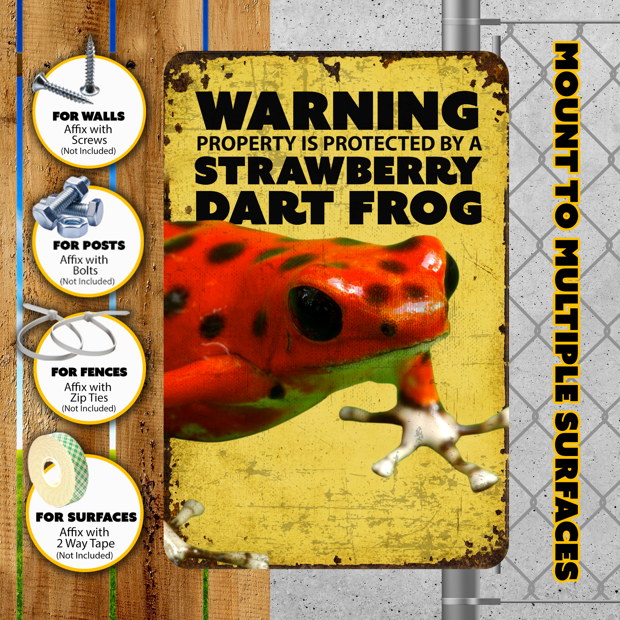 Warning Dart Frog Sign