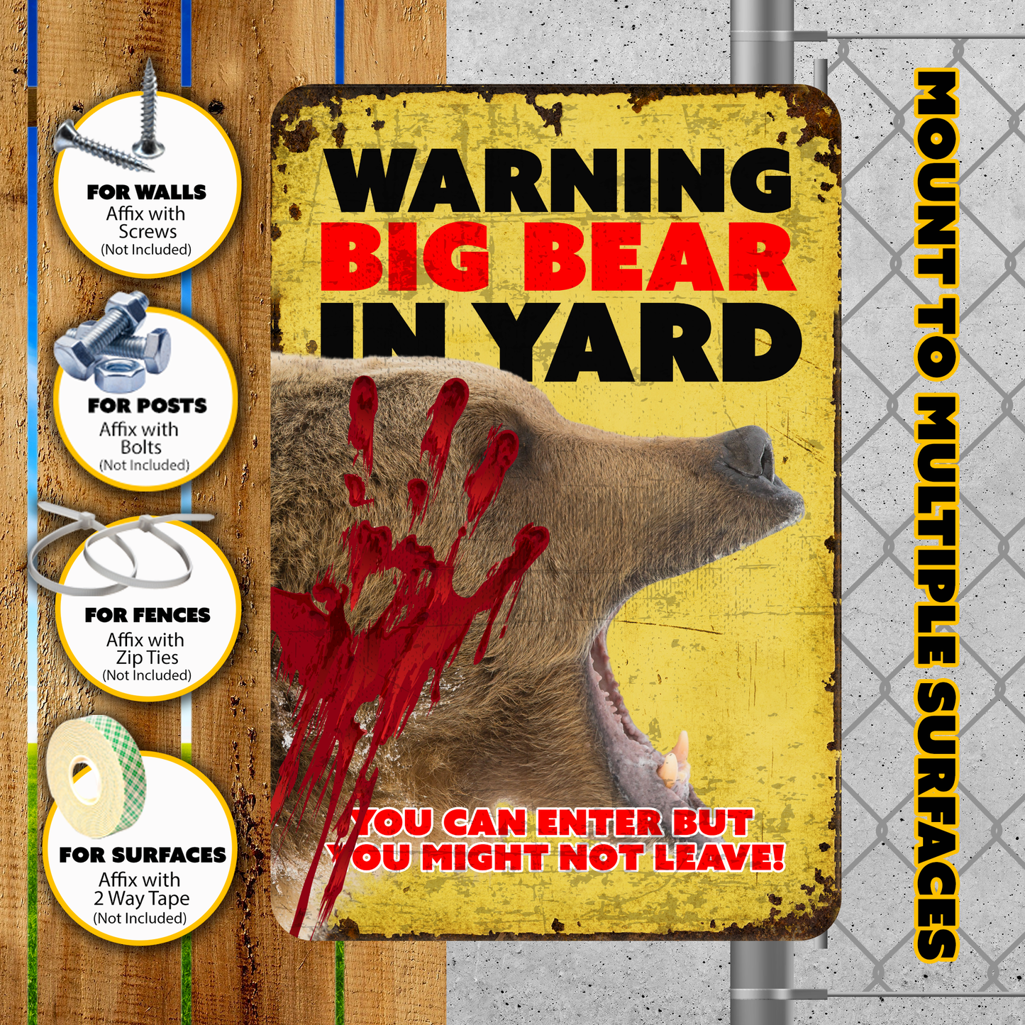 Warning Bear Sign