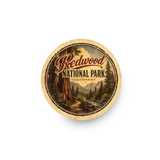 Redwood National Park Ceramic Coaster – 4" Round