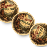Redwood National Park Ceramic Coaster – 4" Round