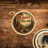 Redwood National Park Ceramic Coaster – 4" Round