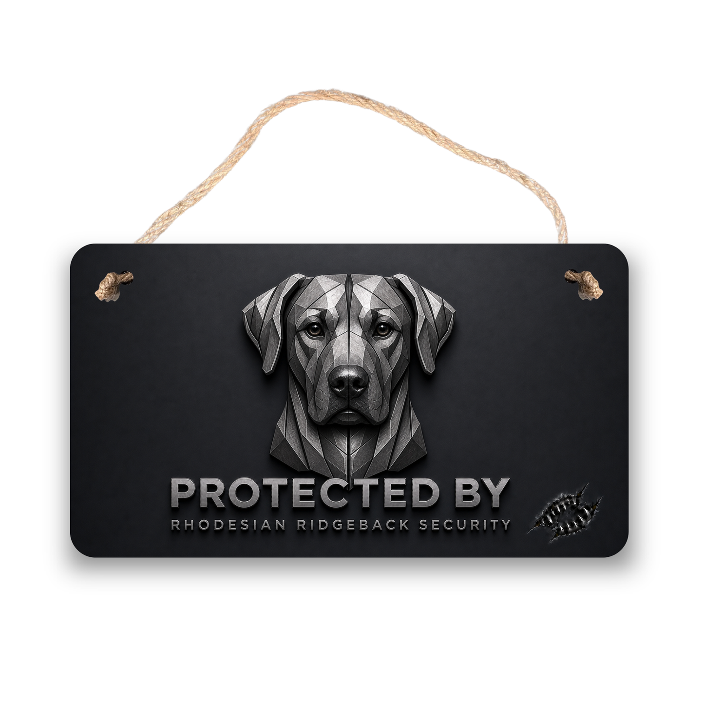 Rhodesian Ridgeback Security Sign
