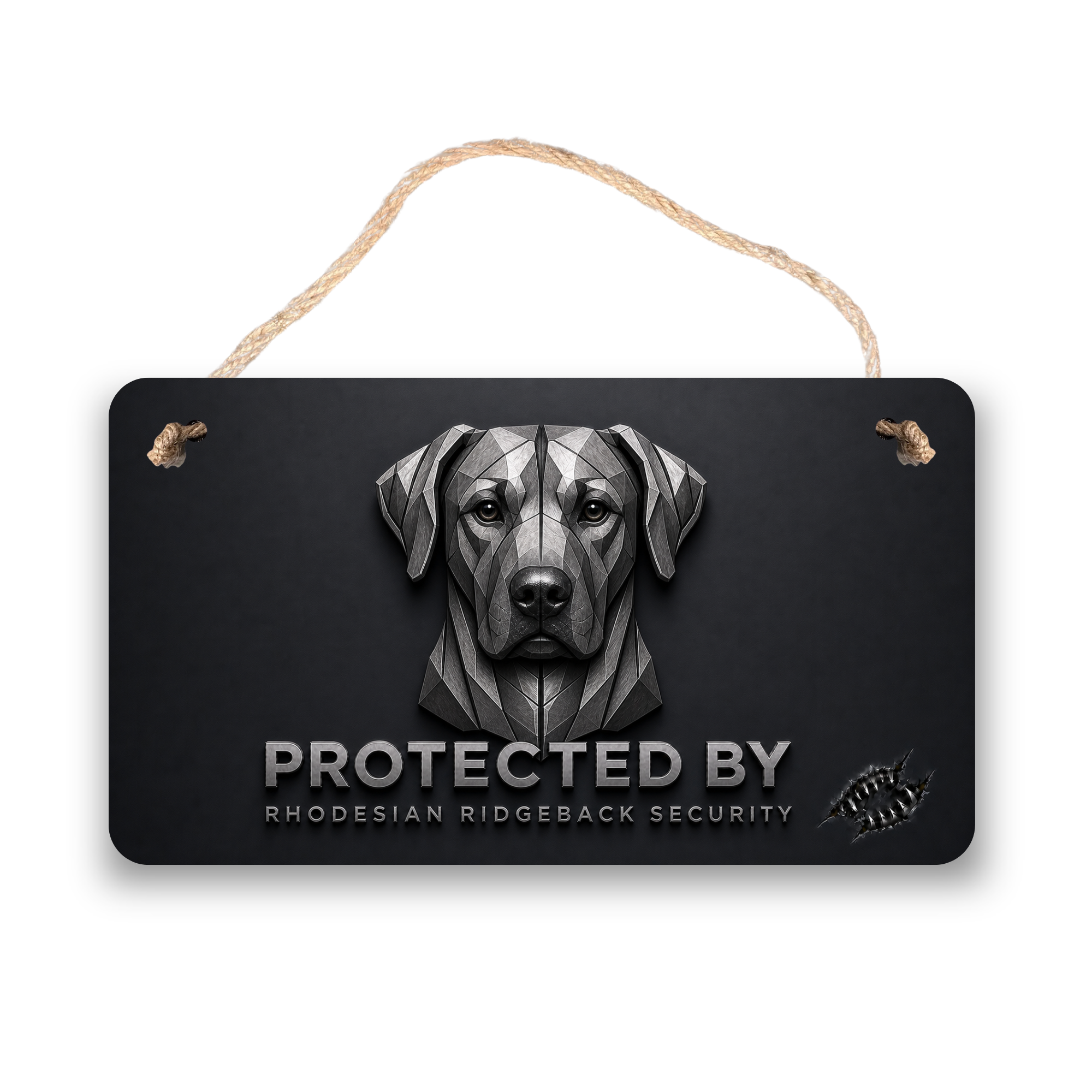 Rhodesian Ridgeback Security Sign