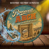 Roosevelt Arch Yellowstone National Park Sign 12" Round