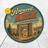 Roosevelt Arch Yellowstone National Park Sign 12" Round