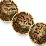 Sequoia National Park Ceramic Coaster – 4" Round