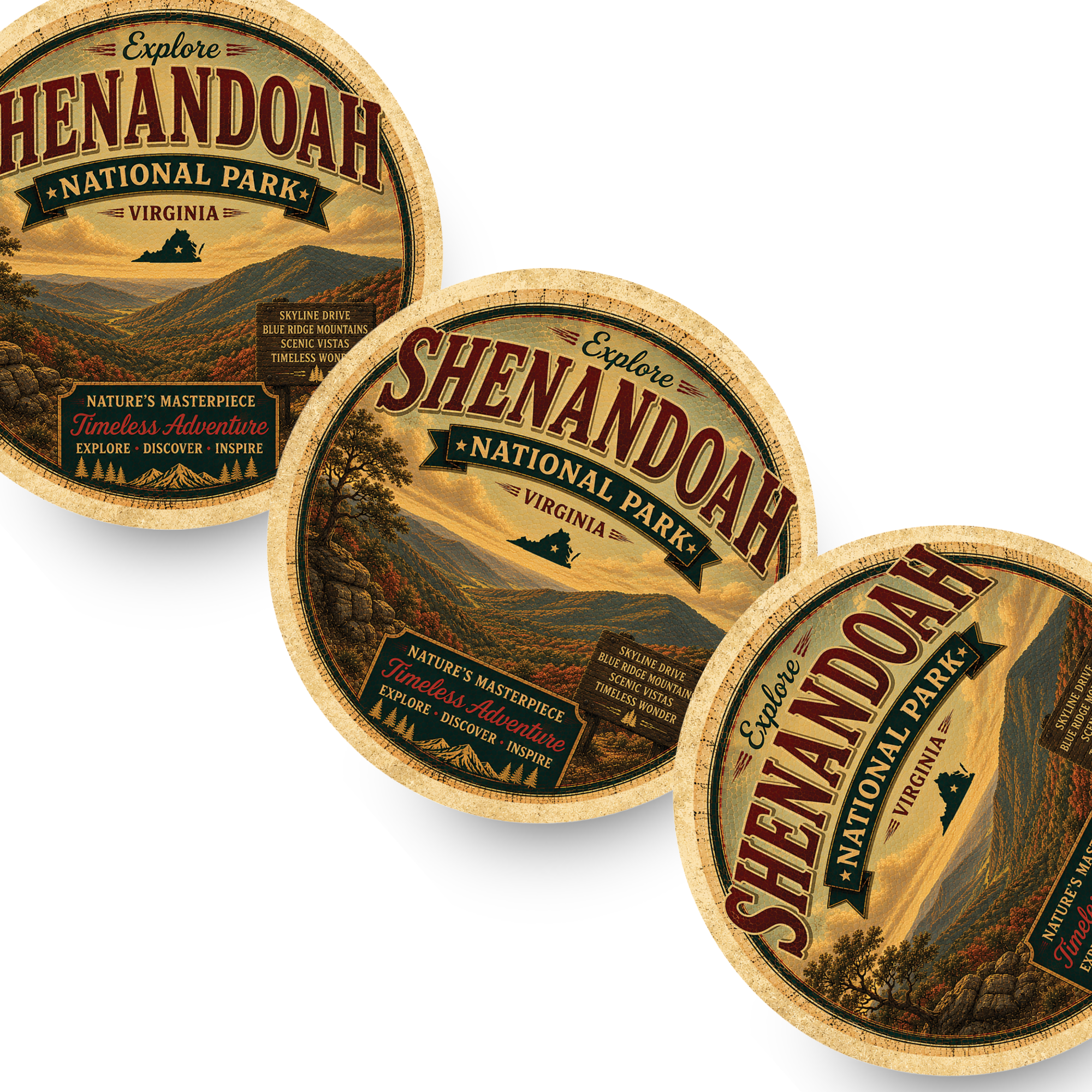 Shenandoah National Park Ceramic Coaster – 4" Round