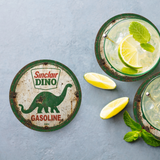 Sinclair Dino Gasoline 1951 Ceramic Coaster – 4-Inch Round