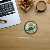 Sinclair Dino Gasoline 1951 Ceramic Coaster – 4-Inch Round