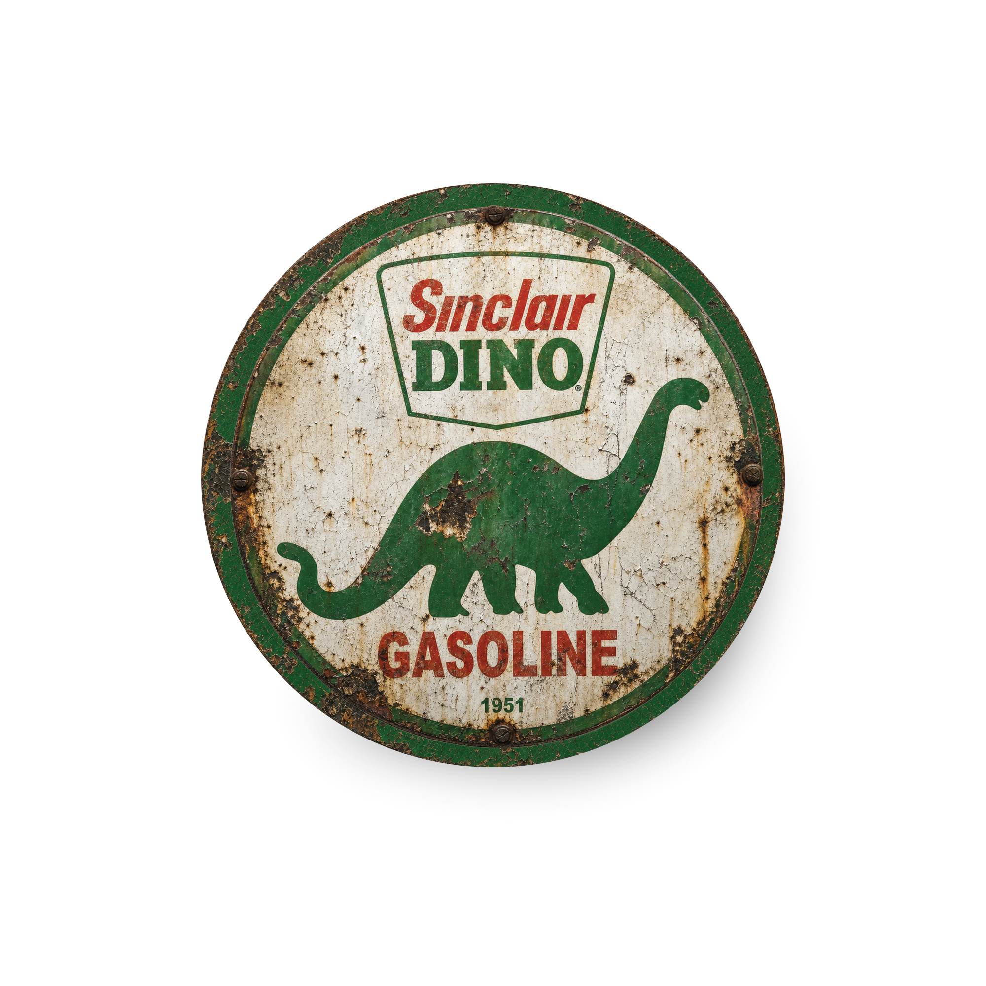 Sinclair Dino Gasoline 1951 Magnet – 3-Inch Round Aluminum