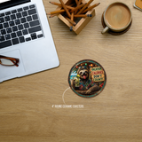 Funny Vacation Sloth Ceramic Coasters – 4-Inch Round Drink Coasters