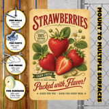 Vintage Strawberries Farm Fresh Aluminum Sign