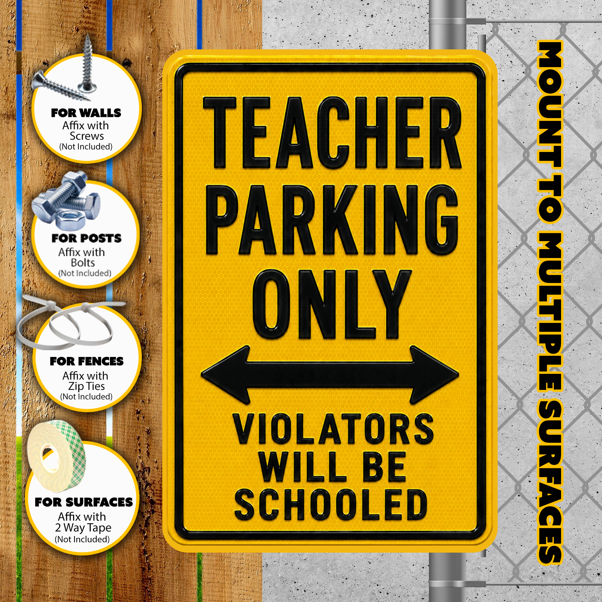 Teacher Parking Sign