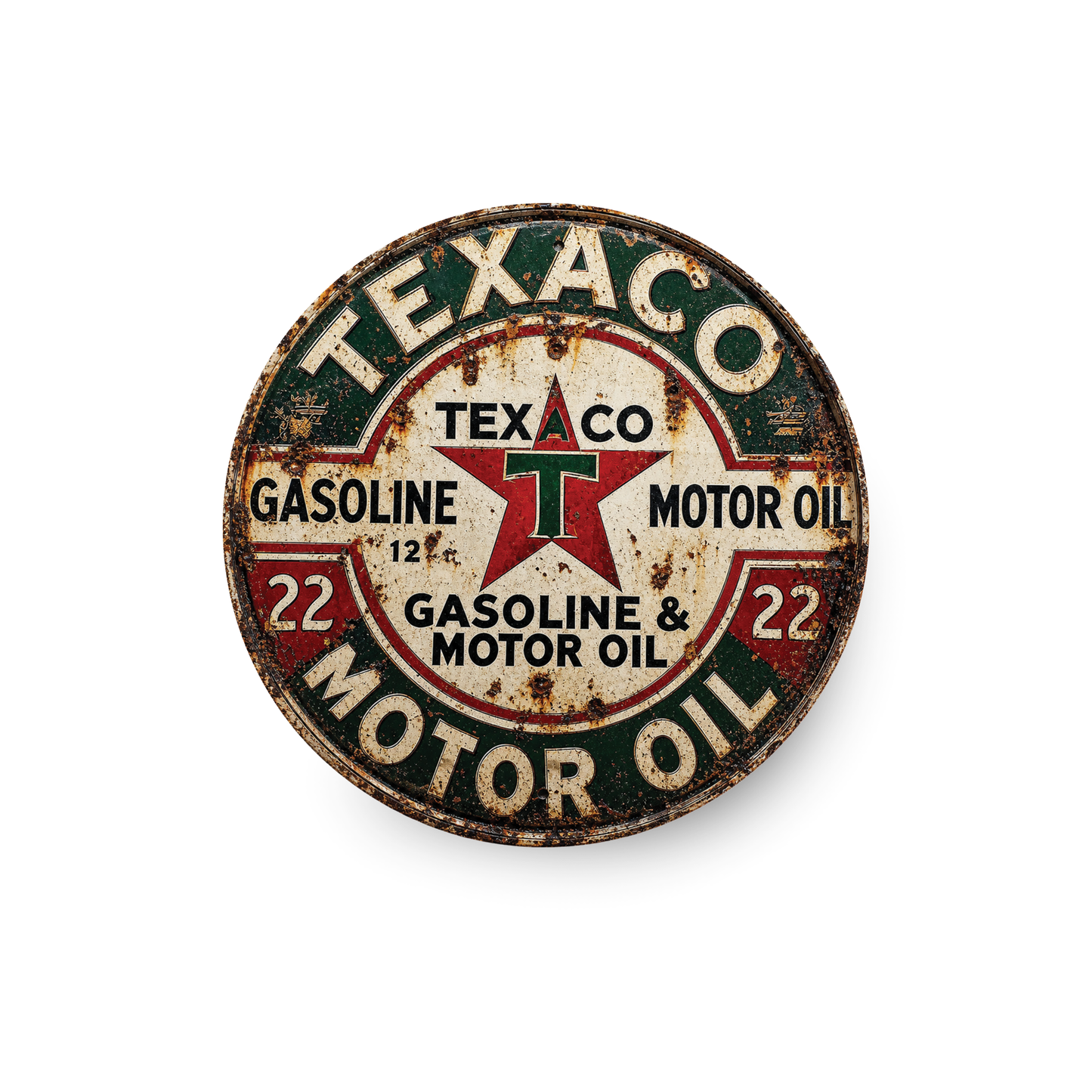 Vintage Texaco Gasoline & Motor Oil Magnet – 3-Inch Round