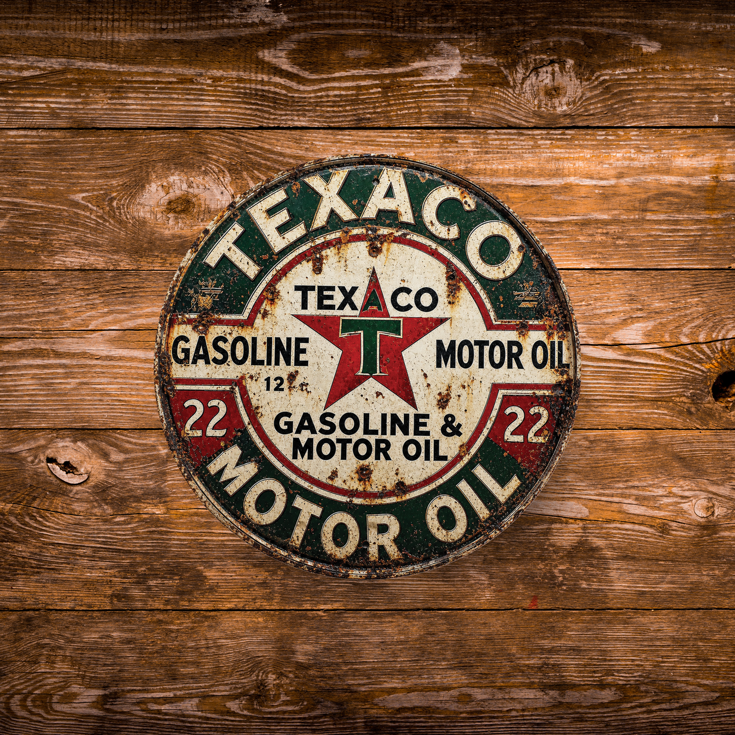 Vintage Texaco Gasoline & Motor Oil Magnet – 3-Inch Round