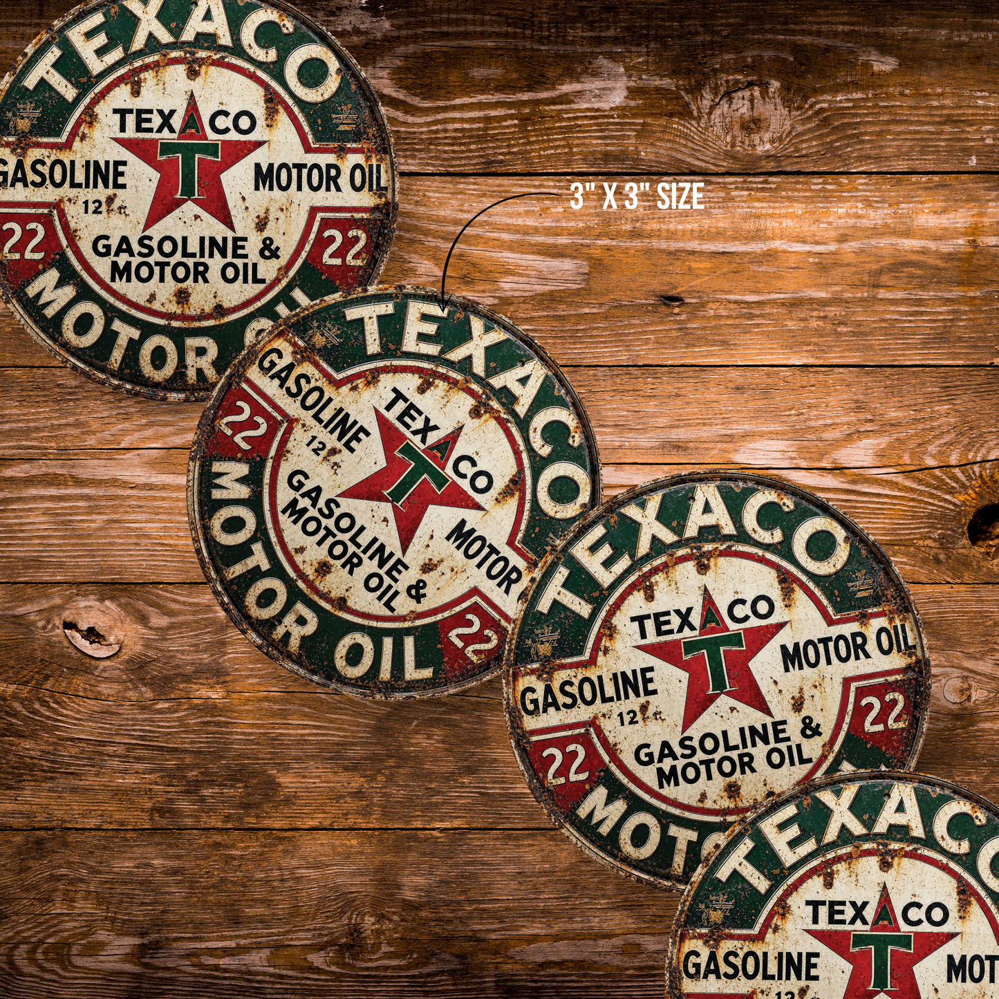 Vintage Texaco Gasoline & Motor Oil Magnet – 3-Inch Round
