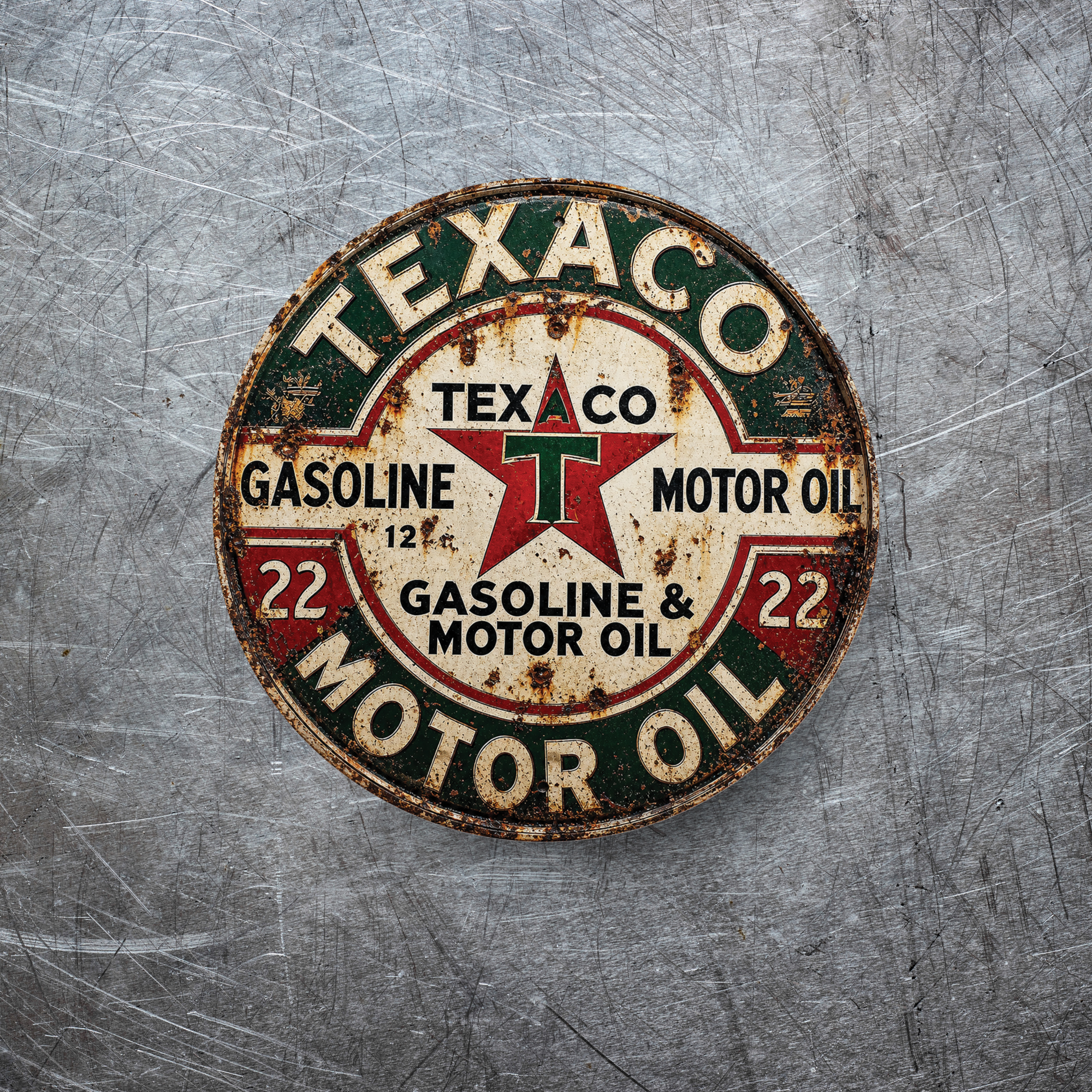 Vintage Texaco Gasoline & Motor Oil Magnet – 3-Inch Round