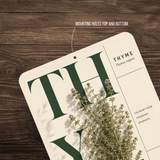 Thyme Botanical Aluminum Sign – Herb Kitchen & Garden Décor