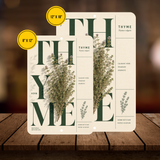 Thyme Botanical Aluminum Sign – Herb Kitchen & Garden Décor