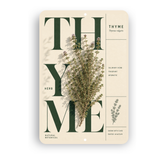Thyme Botanical Aluminum Sign – Herb Kitchen & Garden Décor